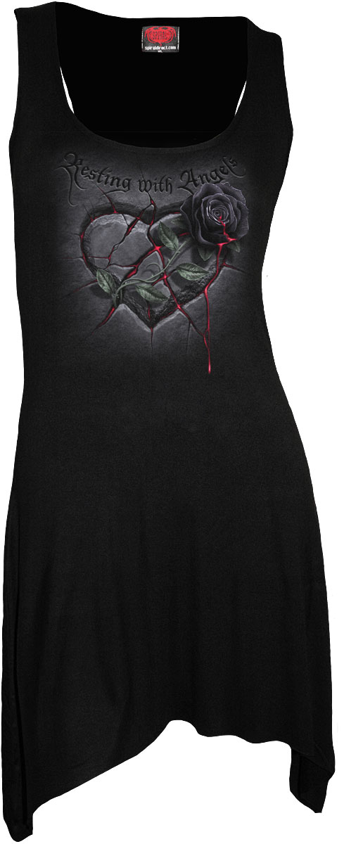 Resting With Angels Goth Bottom Camisole Dress Black (Plain)