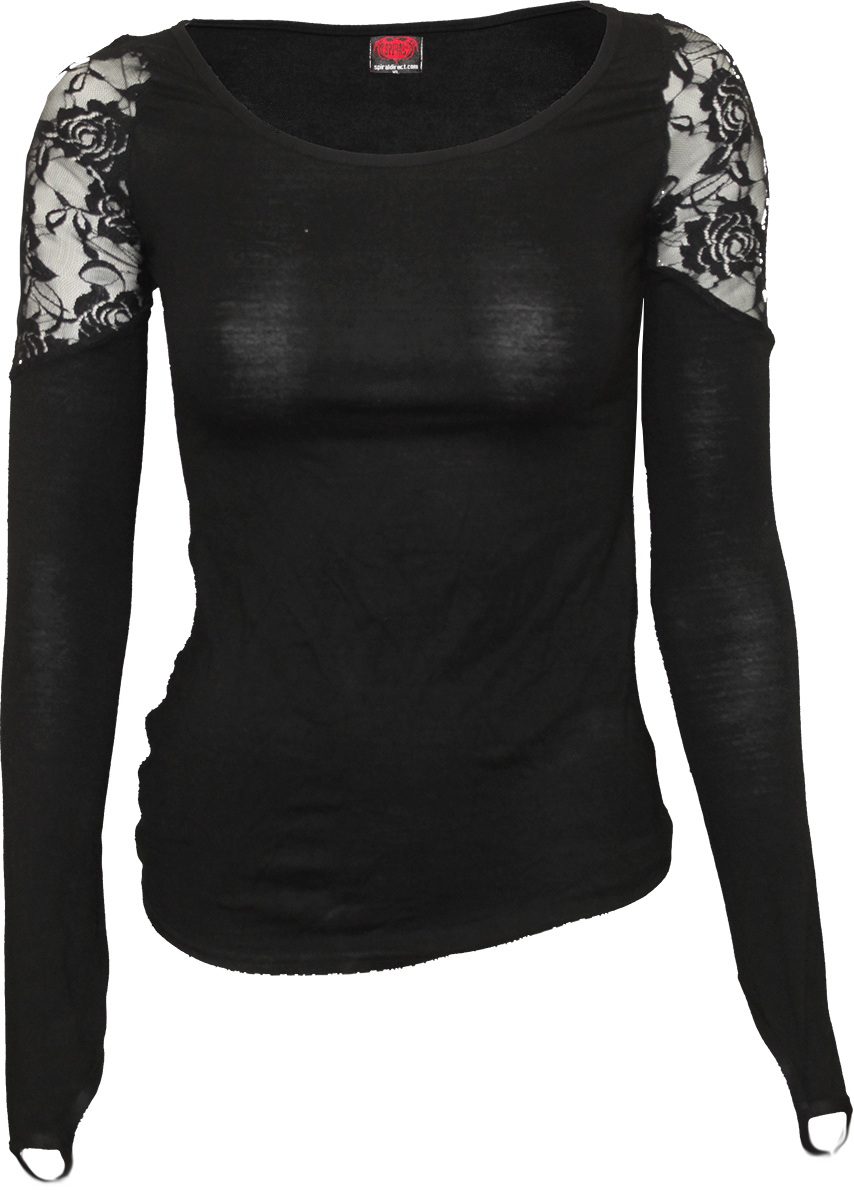 spiral tops - long sleeve,viscose gothic tops - long sleeve,black tops - long sleeve,tops - long sleeve,black tops - long sleeve