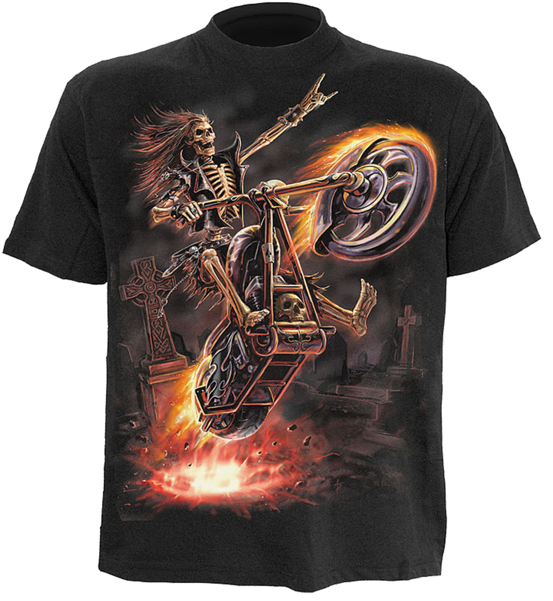 Hell Rider Kids T-Shirt Black (Plain)