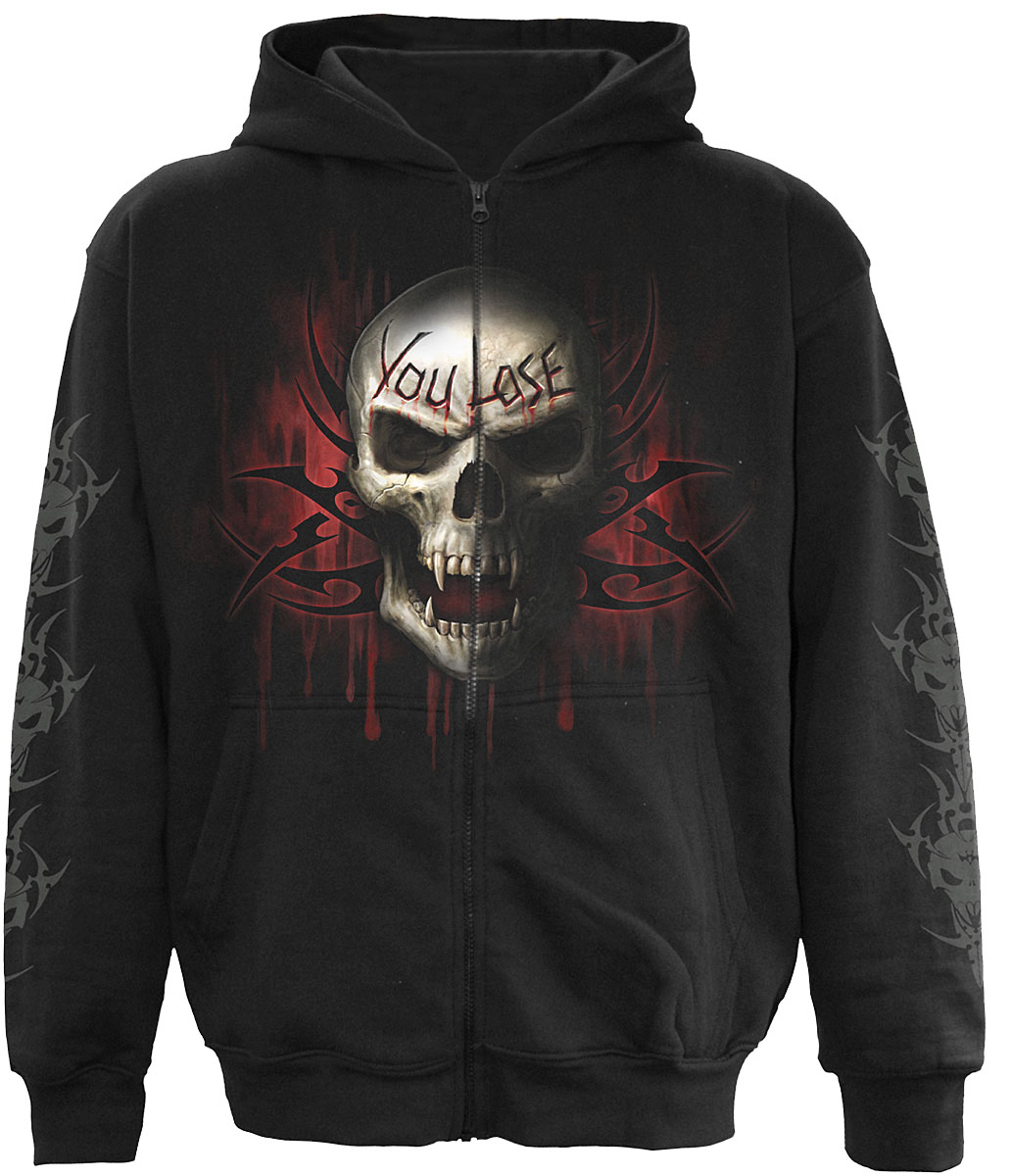 spiral direct death hoodies,black tribal hoodies,black mens hoodies,male tribal hoodies,gothic mens hoodies