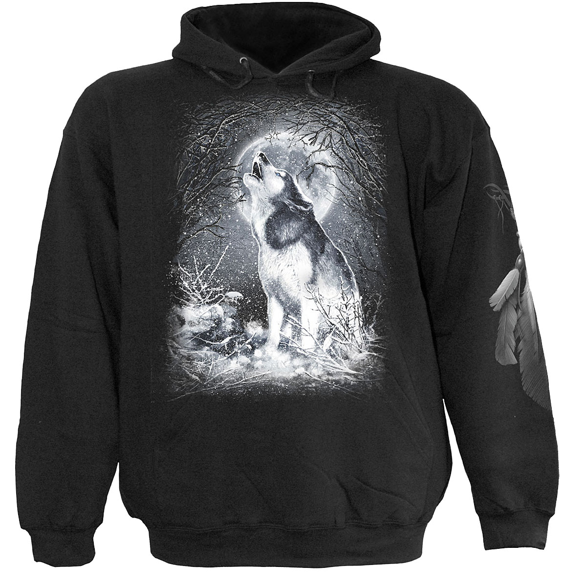 White Wolf Kids Hoody Black