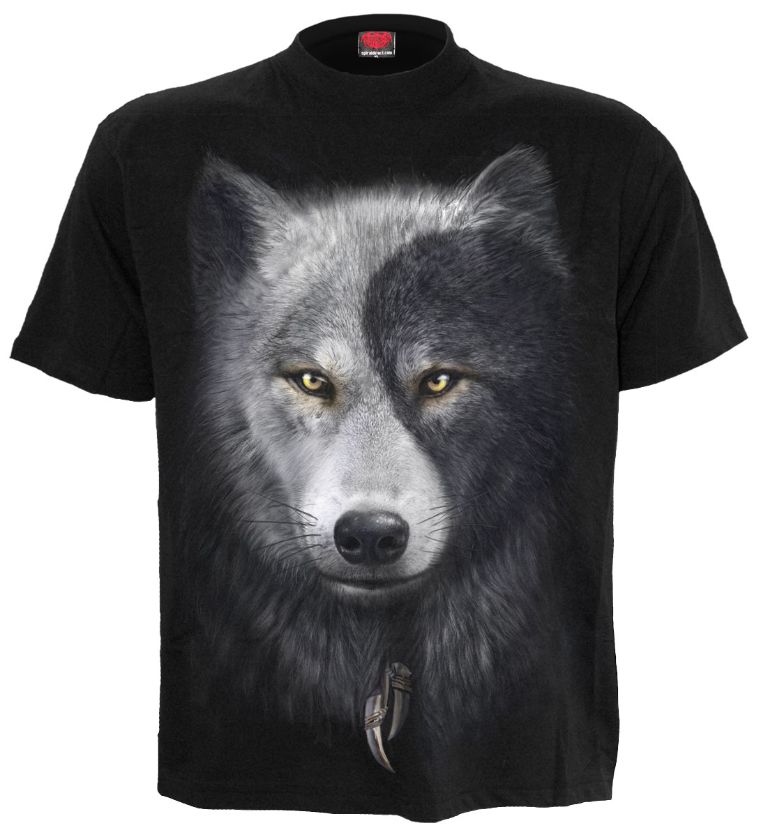 spiral t-shirts,cotton mystical t-shirts,black yin yang t-shirts,wolf t-shirts,black native american t-shirts