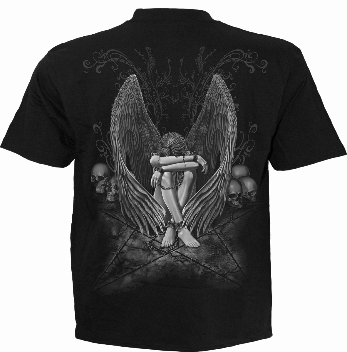 SPIRAL DIRECT ENSLAVED ANGEL T-Shirt Biker/Tattoo/Angel/Goth/Pentagram ...