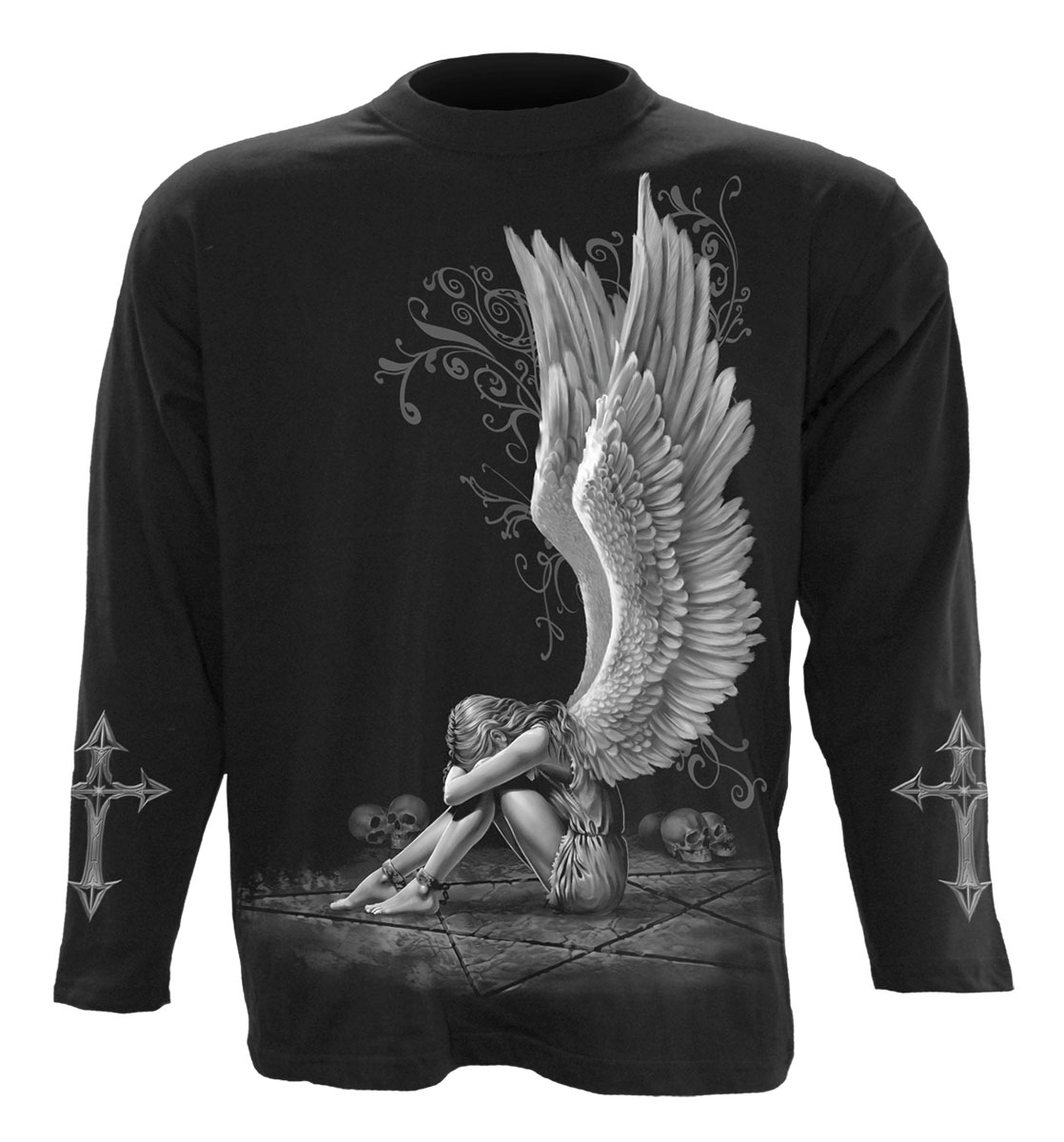 Enslaved Angel Longsleeve T-Shirt Black