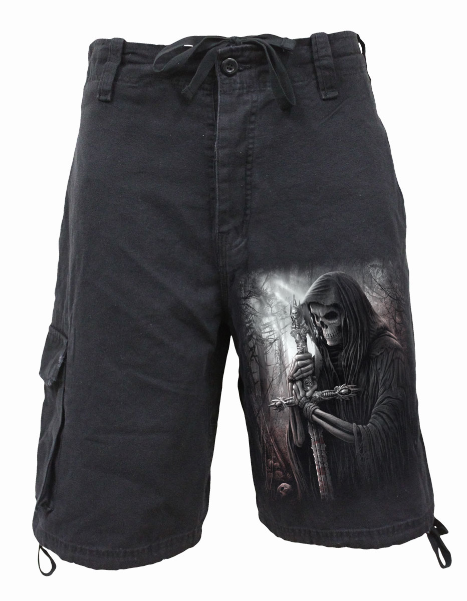 Soul Searcher Vintage Cargo Shorts Black (Plain)