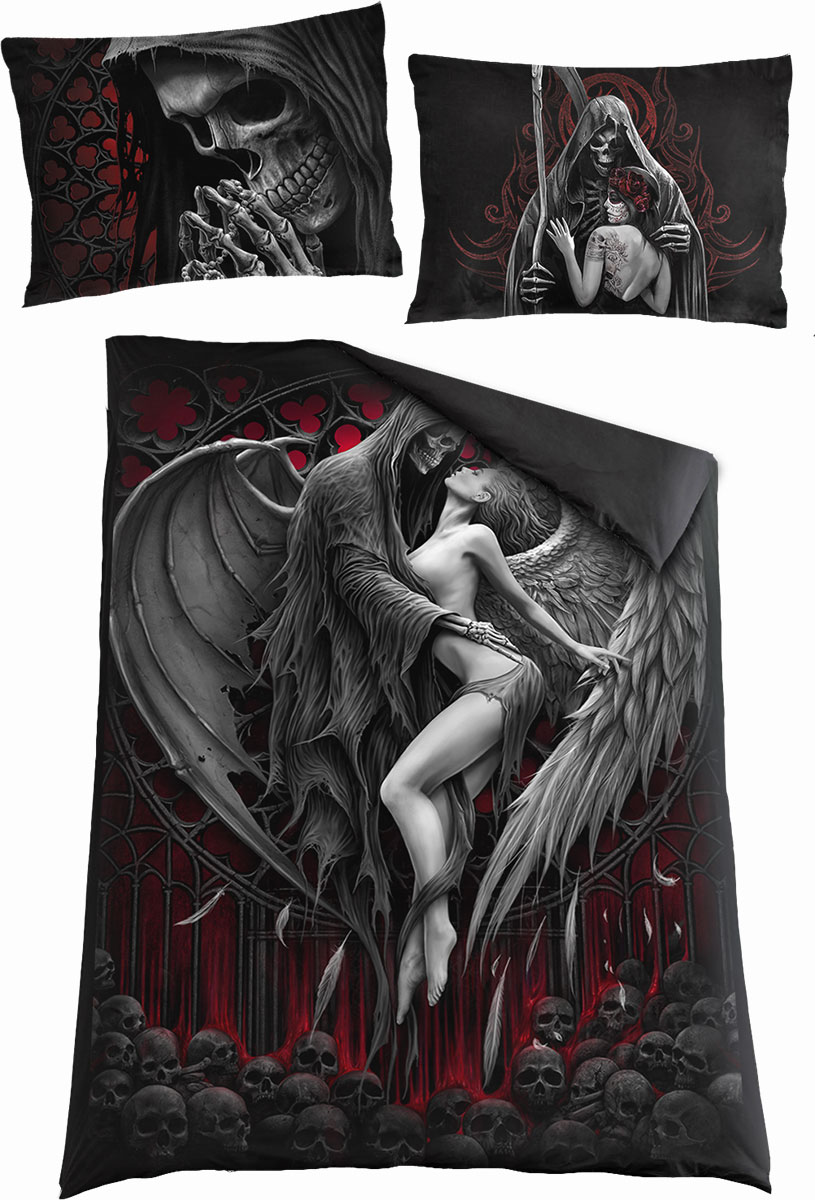 Dead Kiss Single Duvet Cover + Uk And Eu Pillow Case