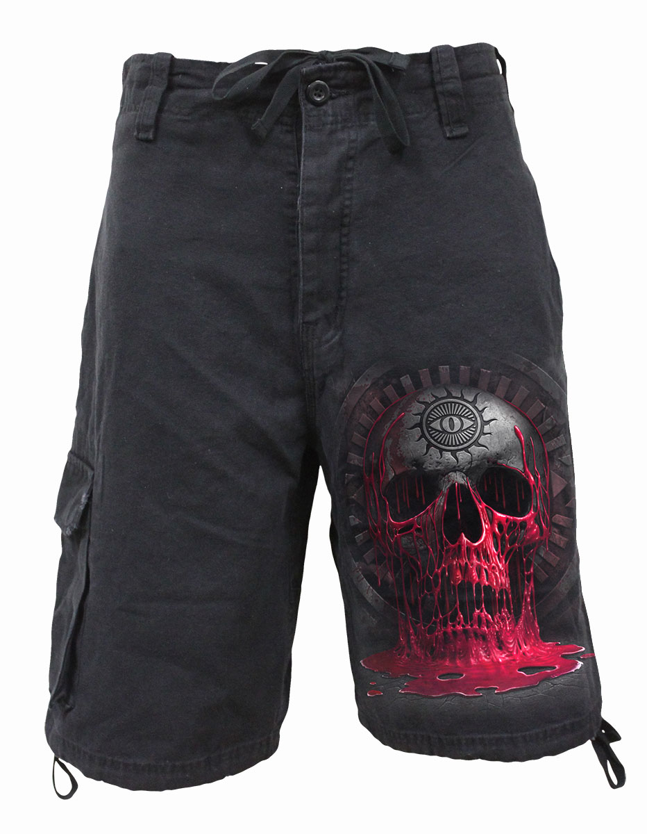 Bleeding Souls Vintage Cargo Shorts Black (Plain)