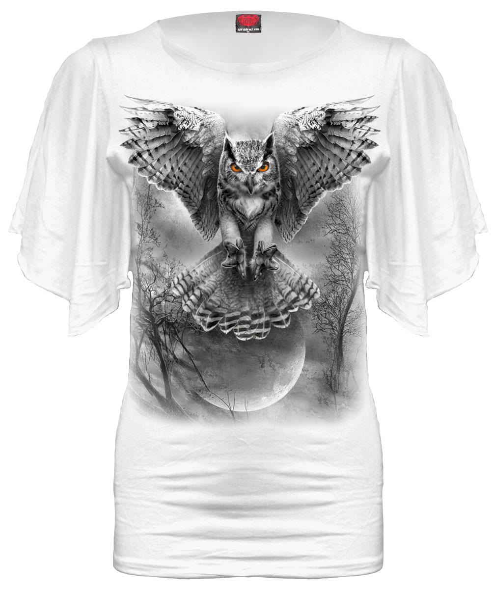Wings Of Wisdom Latin Boat Neck Top White