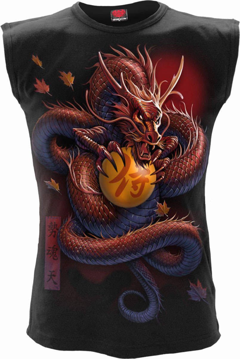 Samurai Sleeveless T-Shirt Black (Plain)