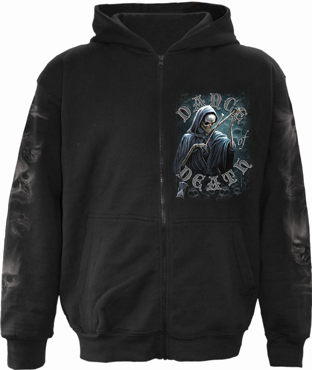 Dance Of Death Full Zip Hoody Black (Plain)