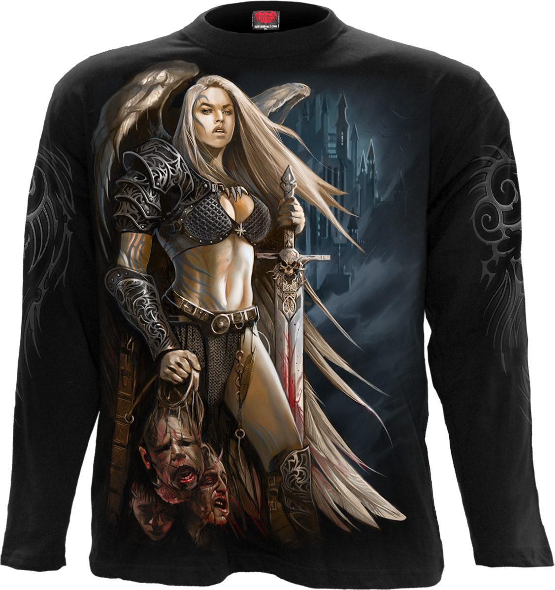 Angel Warrior Longsleeve T-Shirt Black