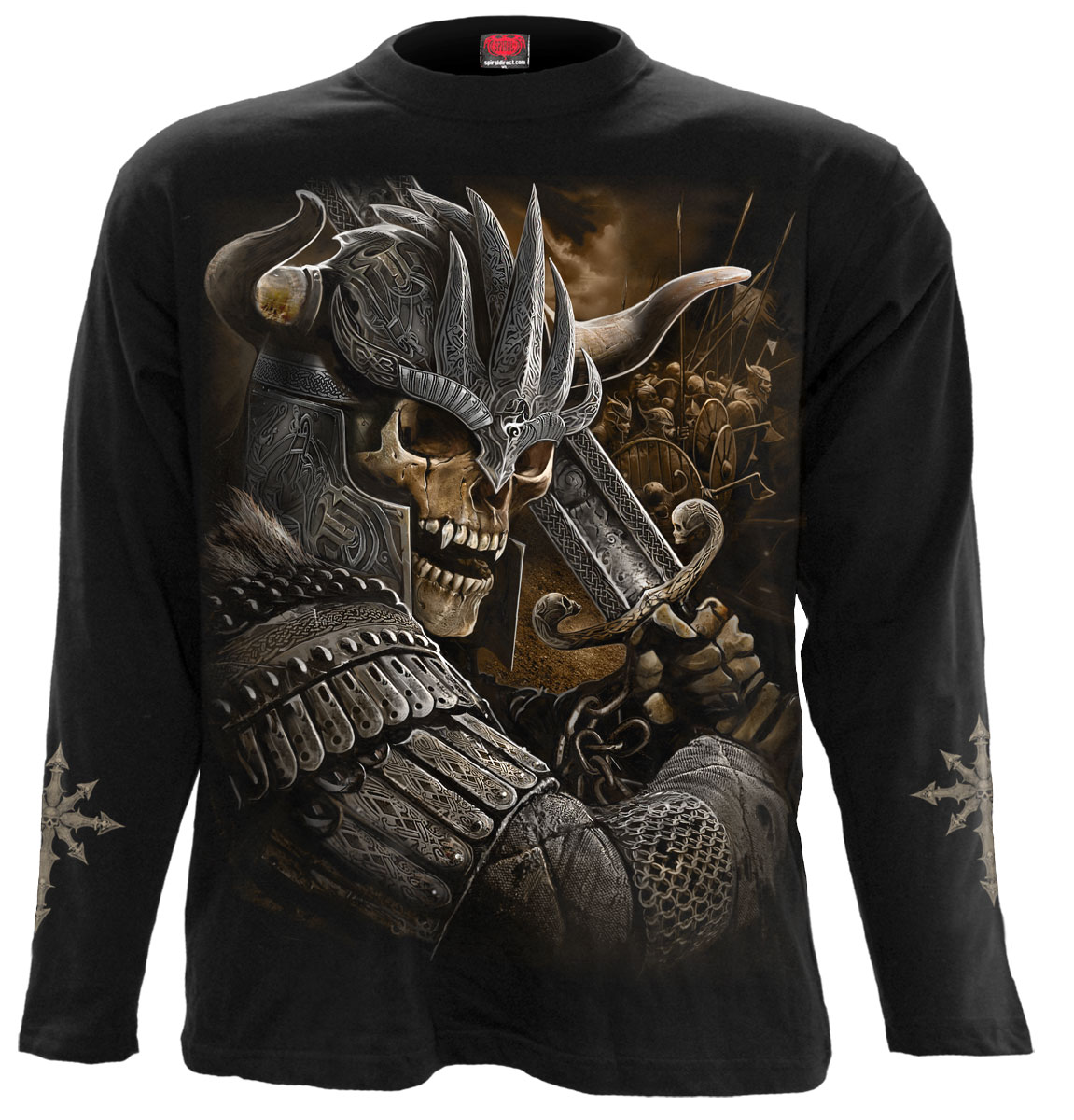 Viking Warrior Longsleeve T-Shirt Black