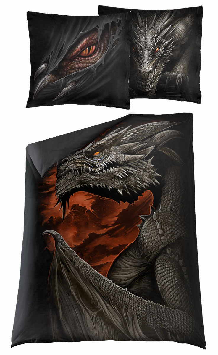 Majestic Draco Single Duvet Cover + Uk And Eu Pillow Case