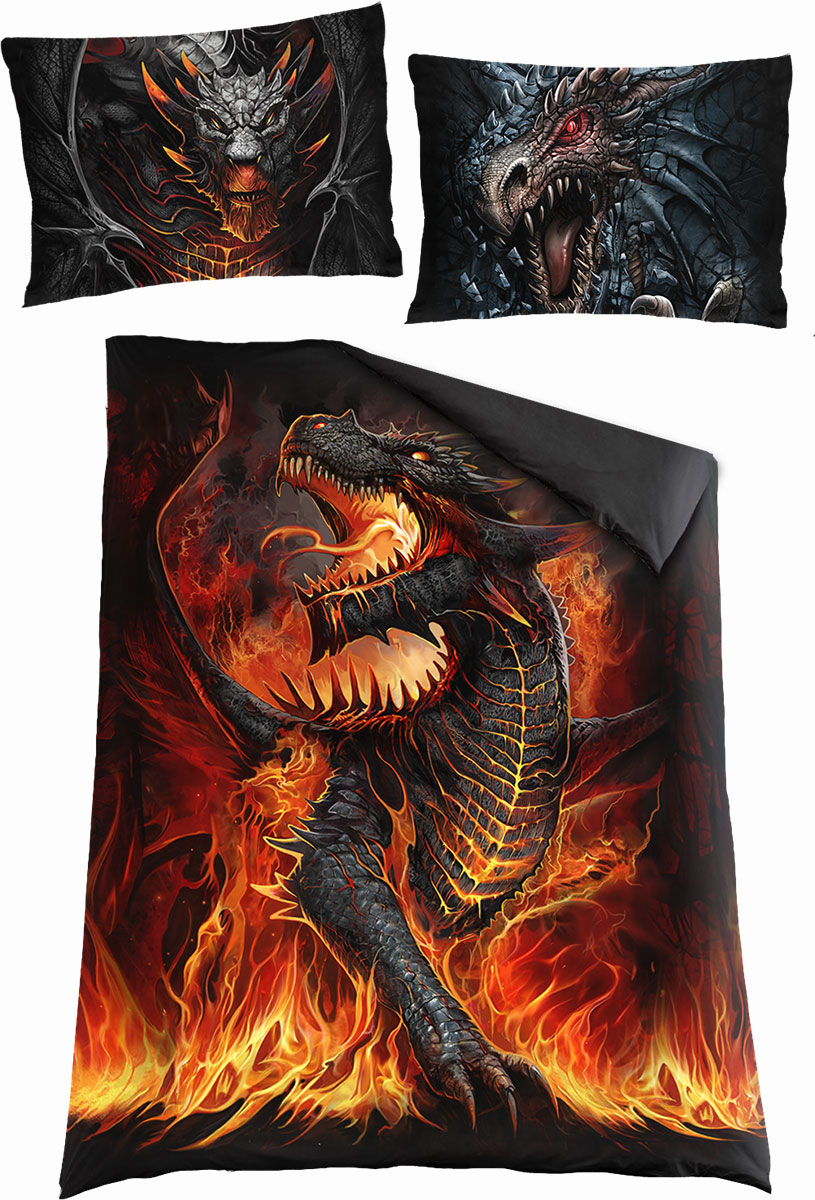 Draconis Single Duvet Cover + Uk And Eu Pillow Case