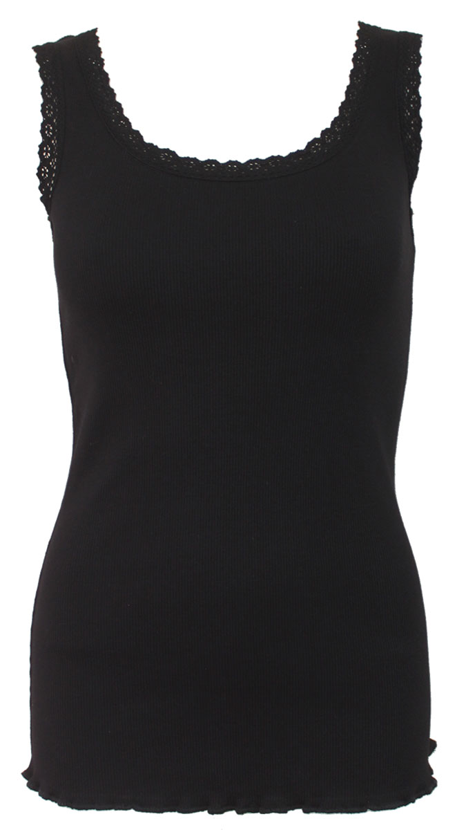 Urban Fashion Crochet Collar Ribbed Vest (Plain)