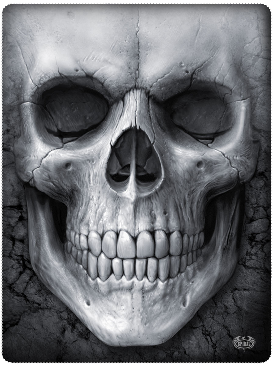 Solemn Skull Fleece Blanket With Double Sided Print