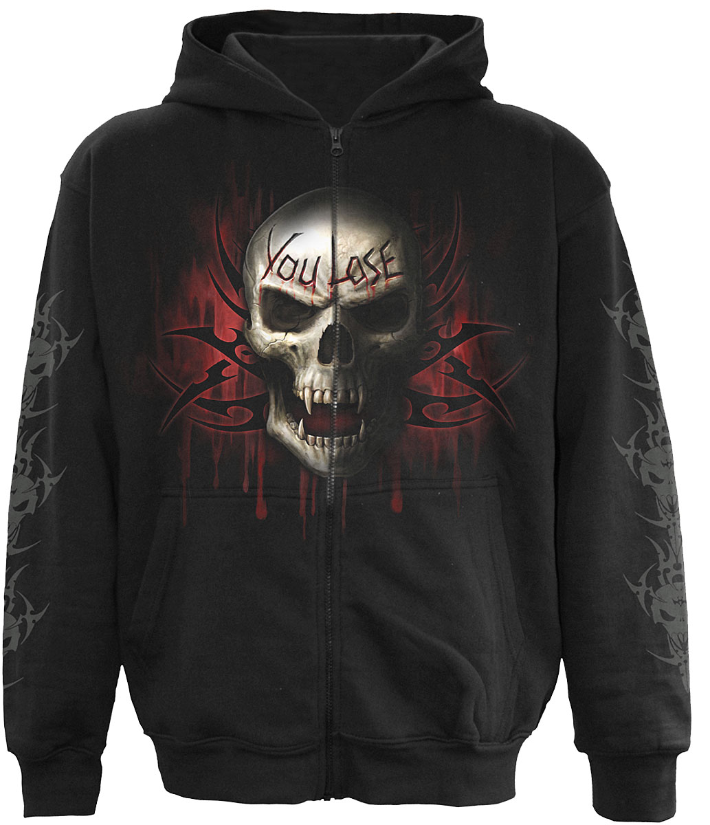 Game Over Full Zip Hoody Black (Plain)