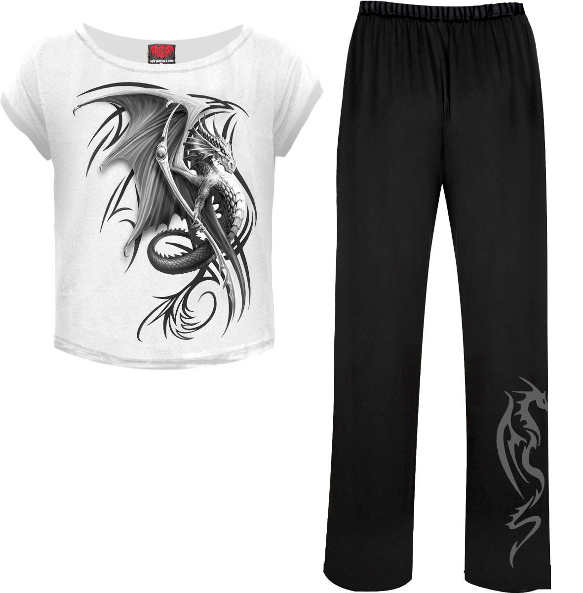 Wyvern 4Pc Gothic Pyjama Set (Plain)