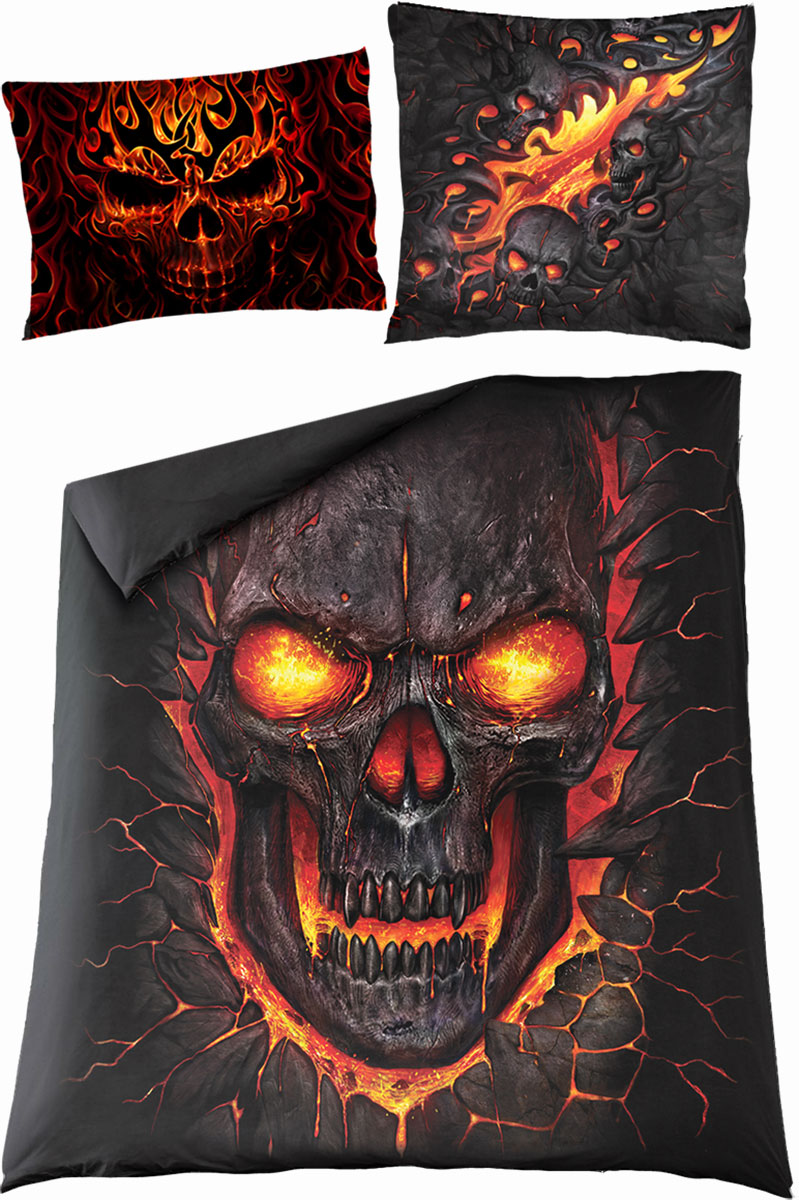 Skull Blast Double Duvet Cover + Uk And Eu Pillow Case