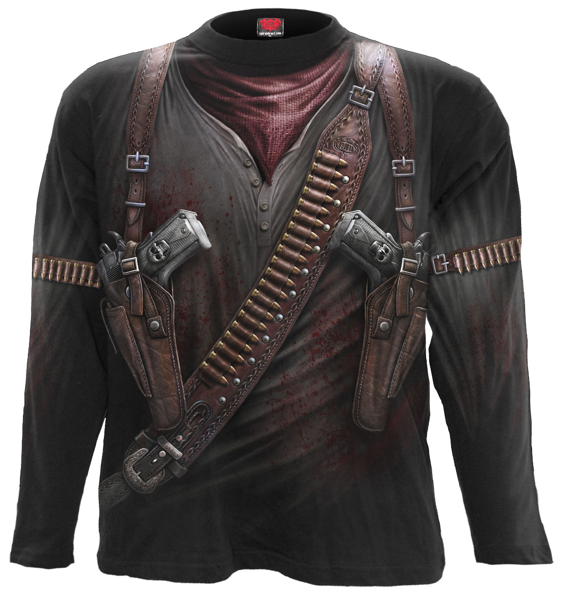 Holster Wrap Allover Longsleeve T-Shirt Black