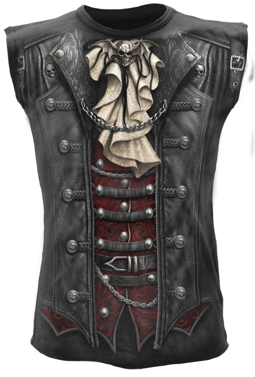 Goth Wrap Allover Sleeveless T-Shirt Black