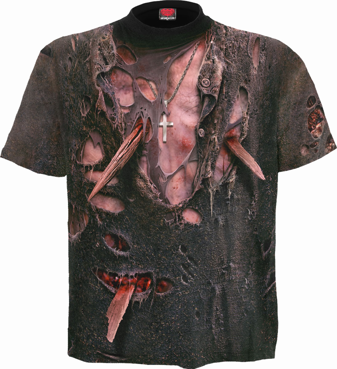 Zombie Wrap Allover T-Shirt Black