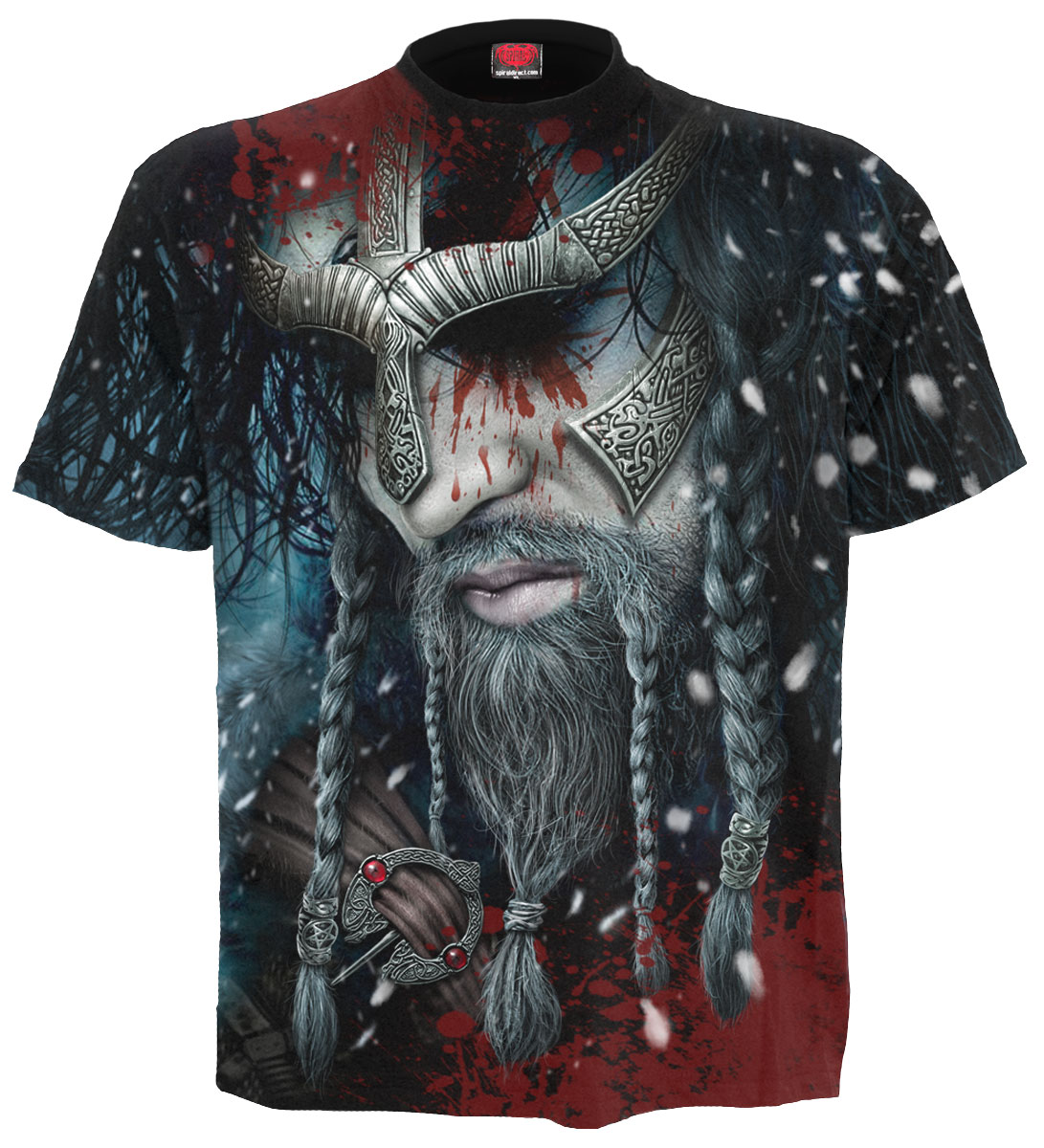 Viking Wrap Allover T-Shirt Black